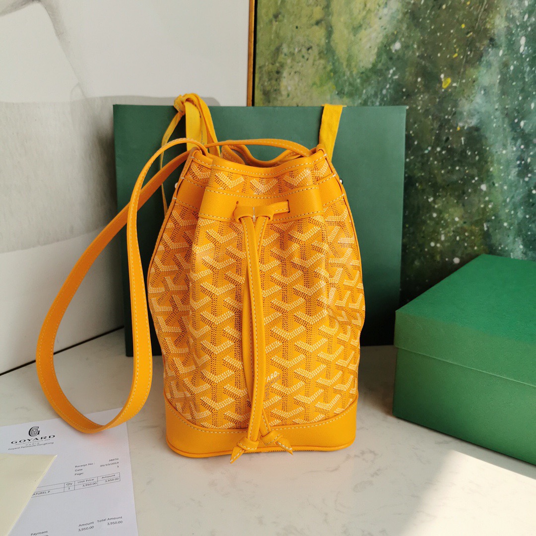 Goyard Petit Flot 黄色水桶包 