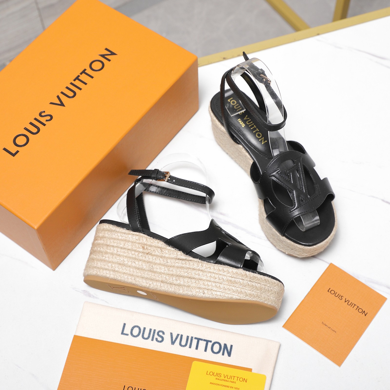 Wedge Sandals with a Pla